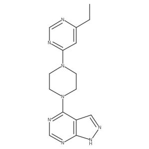 4-[4-(6-Ethylpyrimidin-4-yl)piperazin-1-yl]-1H-pyrazolo[3,4-d]pyrimidine结构式