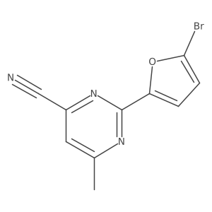2-(5-Bromofuran-2-yl)-6-methylpyrimidine-4-carbonitrile Structure