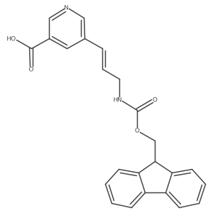 5-[3-({[(9H-fluoren-9-yl)methoxy]carbonyl}amino)prop-1-en-1-yl]pyridine-3-carboxylic acid结构式