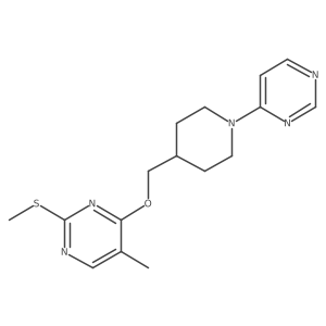 5-Methyl-2-(methylsulfanyl)-4-{[1-(pyrimidin-4-yl)piperidin-4-yl]methoxy}pyrimidine结构式