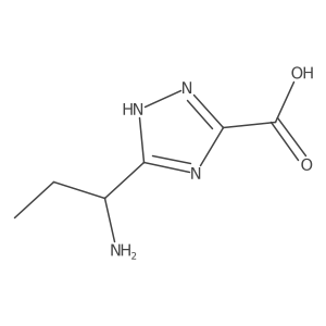 3-[(1S)-1-aminopropyl]-1H-1,2,4-triazole-5-carboxylic acid结构式