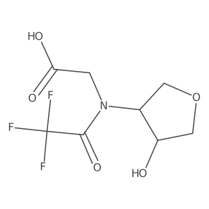 rac-2-{2,2,2-trifluoro-N-[(3R,4S)-4-hydroxyoxolan-3-yl]acetamido}acetic acid结构式