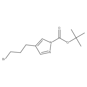 tert-butyl 4-(3-bromopropyl)-1H-pyrazole-1-carboxylate Structure