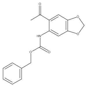 benzyl N-(6-acetyl-1,3-dioxaindan-5-yl)carbamate Structure