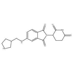 2-(2,6-dioxopiperidin-3-yl)-5-{[(pyrrolidin-3-yl)methyl]amino}-2,3-dihydro-1H-isoindole-1,3-dione Structure