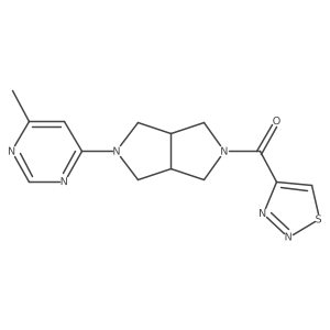 4-Methyl-6-[5-(1,2,3-thiadiazole-4-carbonyl)-octahydropyrrolo[3,4-c]pyrrol-2-yl]pyrimidine结构式