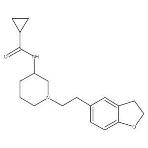 N-{1-[2-(2,3-dihydro-1-benzofuran-5-yl)ethyl]piperidin-3-yl}cyclopropanecarboxamide结构式