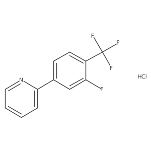2-[3-Fluoro-4-(trifluoromethyl)phenyl]pyridine hydrochloride Structure