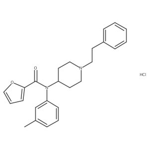 N-(1-phenethylpiperidin-4-yl)-N-(m-tolyl)furan-2-carboxamide,monohydrochloride结构式