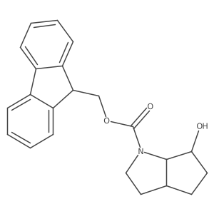 rac-(9H-fluoren-9-yl)methyl (3aR,6S,6aS)-6-hydroxy-octahydrocyclopenta[b]pyrrole-1-carboxylate结构式