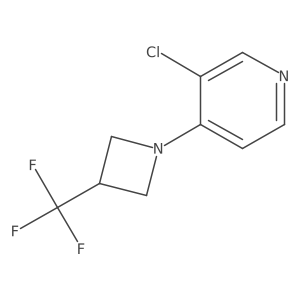 3-Chloro-4-[3-(trifluoromethyl)azetidin-1-yl]pyridine结构式