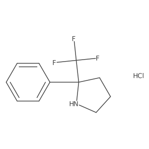 2-Phenyl-2-(trifluoromethyl)pyrrolidine hydrochloride结构式