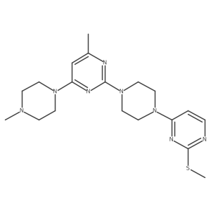 4-Methyl-6-(4-methylpiperazin-1-yl)-2-{4-[2-(methylsulfanyl)pyrimidin-4-yl]piperazin-1-yl}pyrimidine Structure