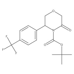 Tert-butyl (5S)-3-oxo-5-[4-(trifluoromethyl)phenyl]morpholine-4-carboxylate结构式