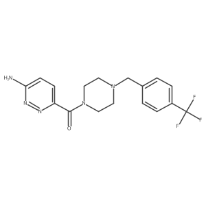 (6-Amino-3-pyridazinyl)[4-[[4-(trifluoromethyl)phenyl]methyl]-1-piperazinyl]methanone结构式
