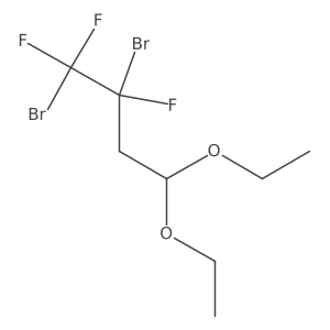 Butane, 1,2-dibromo-4,4-diethoxy-1,1,2-trifluoro- Structure