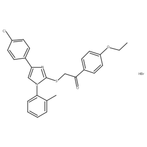 2-((4-(4-chlorophenyl)-1-(o-tolyl)-1H-imidazol-2-yl)thio)-1-(4-ethoxyphenyl)ethanone hydrobromide结构式
