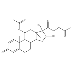 [2-[(8S,9S,10R,11S,13S,14S,16R,17S)-11-acetyloxy-16,17-dihydroxy-10,13-dimethyl-3-oxo-7,8,9,11,12,14,15,16-octahydro-6H-cyclopenta[a]phenanthren-17-yl]-2-oxoethyl] acetate Structure