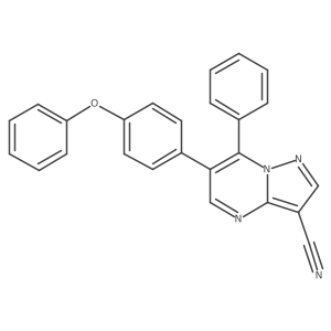 6-(4-Phenoxyphenyl)-7-phenyl-pyrazolo[1,5-a]pyrimidine-3-carbonitrile Structure