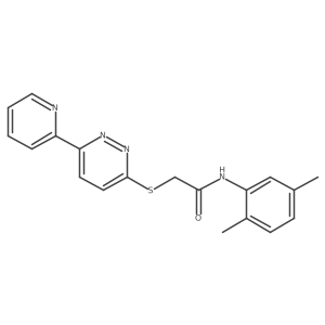 N-(2,5-dimethylphenyl)-2-((6-(pyridin-2-yl)pyridazin-3-yl)thio)acetamide结构式