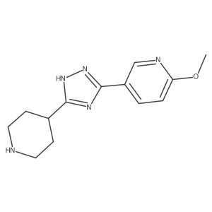 2-methoxy-5-(5-piperidin-4-yl-2H-[1,2,4]triazol-3-yl)-pyridine结构式