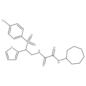 N-[2-(4-chlorobenzenesulfonyl)-2-(furan-2-yl)ethyl]-N'-cycloheptylethanediamide Structure