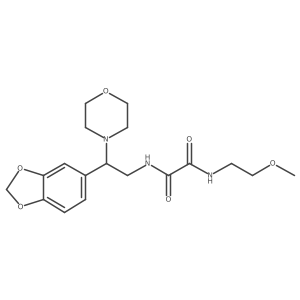 N-[2-(1,3-benzodioxol-5-yl)-2-morpholin-4-ylethyl]-N'-(2-methoxyethyl)ethanediamide结构式