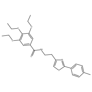 3,4,5-triethoxy-N-{2-[2-(4-methylphenyl)-1,3-thiazol-4-yl]ethyl}benzamide Structure