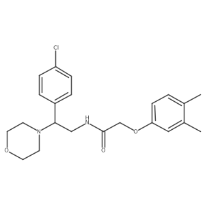N-[2-(4-chlorophenyl)-2-(morpholin-4-yl)ethyl]-2-(3,4-dimethylphenoxy)acetamide Structure