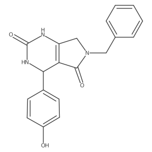 6-benzyl-4-(4-hydroxyphenyl)-3,4,6,7-tetrahydro-1H-pyrrolo[3,4-d]pyrimidine-2,5-dione结构式