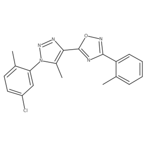 5-[1-(5-chloro-2-methylphenyl)-5-methyl-1H-1,2,3-triazol-4-yl]-3-(2-methylphenyl)-1,2,4-oxadiazole Structure