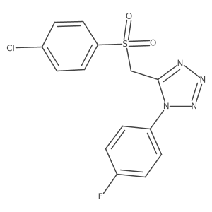 5-{[(4-chlorophenyl)sulfonyl]methyl}-1-(4-fluorophenyl)-1H-tetrazole Structure
