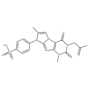 4-(1,7-dimethyl-3-(2-methylallyl)-2,4-dioxo-3,4-dihydro-1H-imidazo[2,1-f]purin-8(2H)-yl)benzenesulfonamide Structure