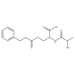 L-Alanyl-O-(3-phenylpropanoyl)-L-serine Structure