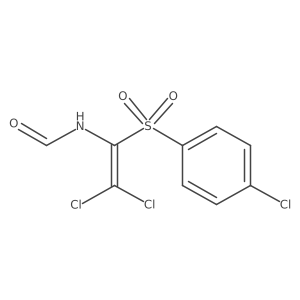 N-[2,2-dichloro-1-(4-chlorobenzenesulfonyl)ethenyl]formamide结构式