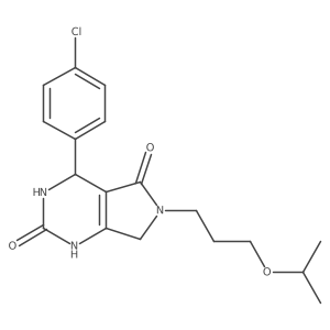 4-(4-chlorophenyl)-6-(3-isopropoxypropyl)-3,4,6,7-tetrahydro-1H-pyrrolo[3,4-d]pyrimidine-2,5-dione Structure