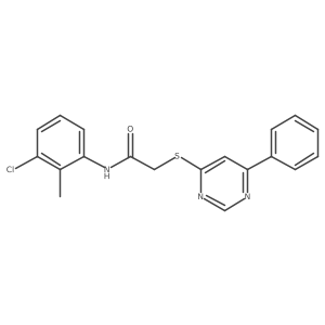 N-(3-chloro-2-methylphenyl)-2-(6-phenylpyrimidin-4-ylthio)acetamide结构式