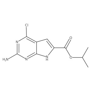 isopropyl 2-amino-4-chloro-7H-pyrrolo[2,3-d]pyrimidine-6-carboxylate结构式