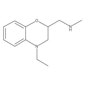 N-[(4-ethyl-3,4-dihydro-2H-1,4-benzoxazin-2-yl)methyl]-N-methylamine结构式