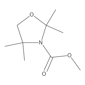 Methyl 2,2,4,4-tetramethyloxazolidine-3-carboxylate结构式