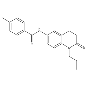 4-methyl-N-(2-oxo-1-propyl-1,2,3,4-tetrahydroquinolin-6-yl)benzamide结构式