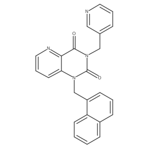 1-(naphthalen-1-ylmethyl)-3-(pyridin-3-ylmethyl)pyrido[3,2-d]pyrimidine-2,4(1H,3H)-dione结构式