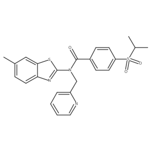 4-(isopropylsulfonyl)-N-(6-methylbenzo[d]thiazol-2-yl)-N-(pyridin-2-ylmethyl)benzamide Structure