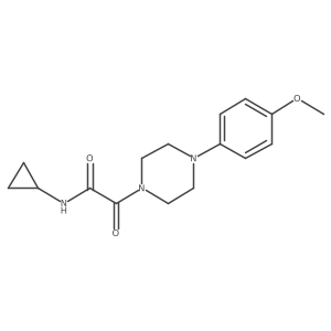 N-cyclopropyl-2-[4-(4-methoxyphenyl)piperazin-1-yl]-2-oxoacetamide Structure