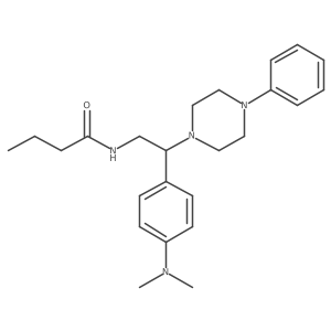 N-(2-(4-(dimethylamino)phenyl)-2-(4-phenylpiperazin-1-yl)ethyl)butyramide Structure