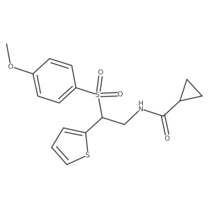 N-[2-(4-methoxybenzenesulfonyl)-2-(thiophen-2-yl)ethyl]cyclopropanecarboxamide结构式