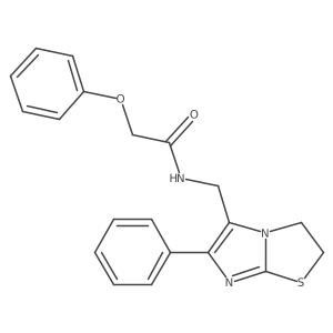 2-phenoxy-N-((6-phenyl-2,3-dihydroimidazo[2,1-b]thiazol-5-yl)methyl)acetamide结构式