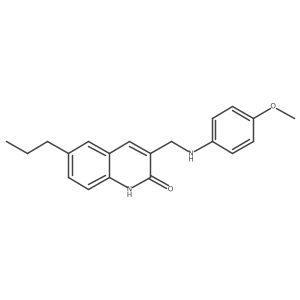 3-[[(4-Methoxyphenyl)amino]methyl]-6-propyl-2(1H)-quinolinone结构式