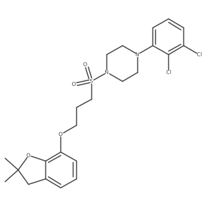 1-(2,3-Dichlorophenyl)-4-((3-((2,2-dimethyl-2,3-dihydrobenzofuran-7-yl)oxy)propyl)sulfonyl)piperazine Structure