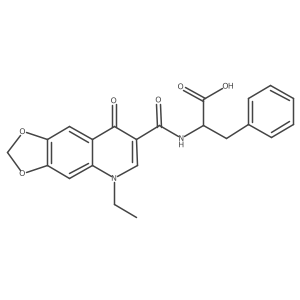 (2S)-2-({5-Ethyl-8-oxo-2H,5H,8H-[1,3]dioxolo[4,5-g]quinolin-7-yl}formamido)-3-phenylpropanoic acid结构式